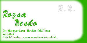 rozsa mesko business card